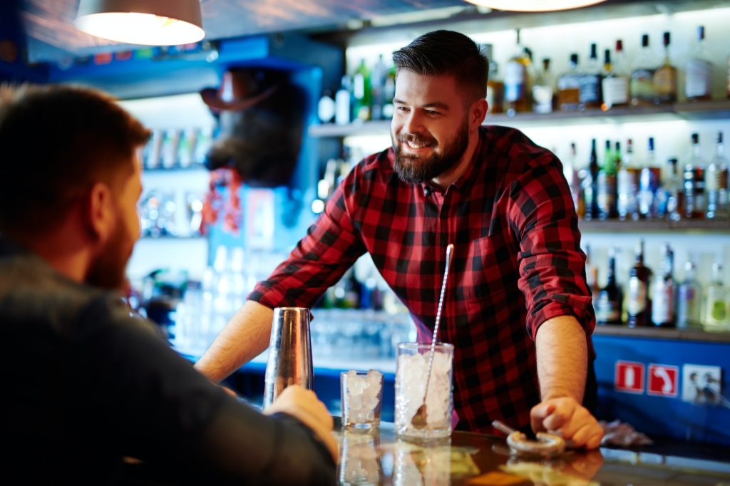 Barman at work